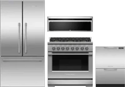 4 Piece Package Includes Refrigerator, Range, Hood And Dishwasher